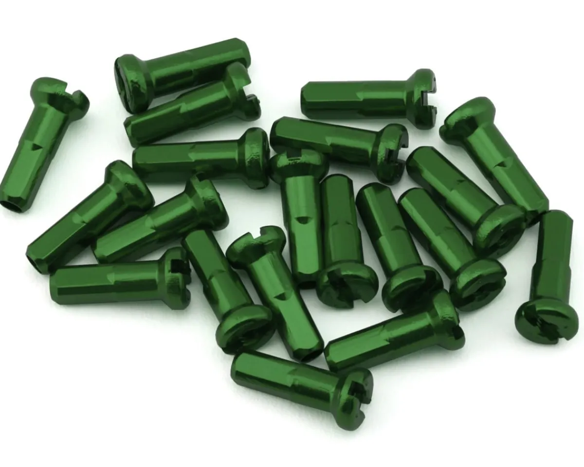 USA Brand Wheels & Parts|14g Alloy Nipples (Green) (Bag of 20)