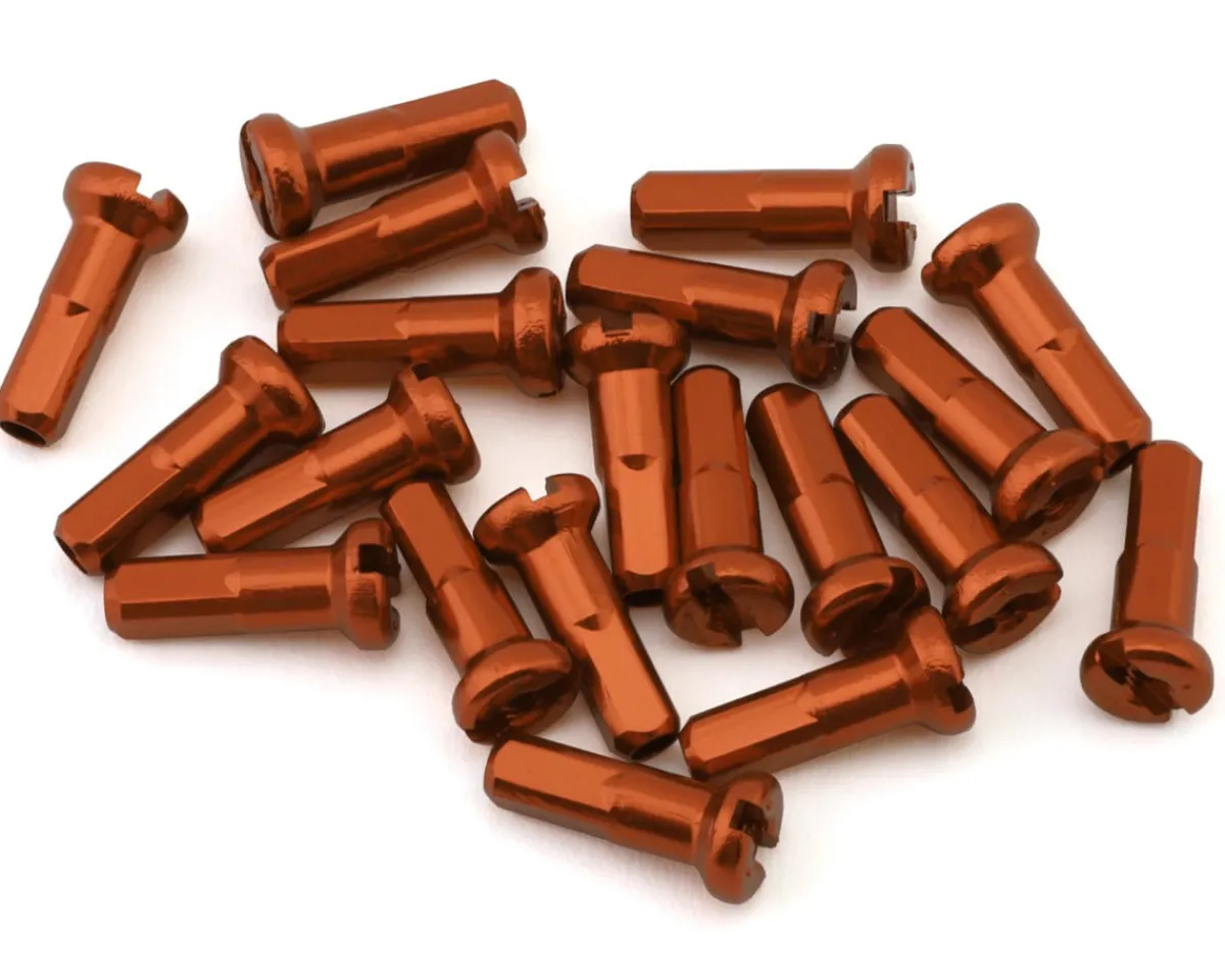 USA Brand Wheels & Parts|14g Alloy Nipples (Orange) (Bag of 20)