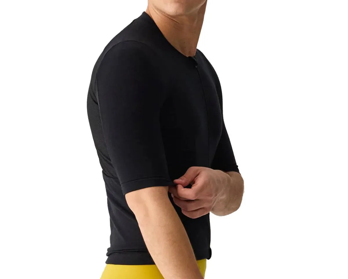 Velocio Jerseys|Summer Essentials|Merino LUXE Short Sleeve Jersey (Black) (L)