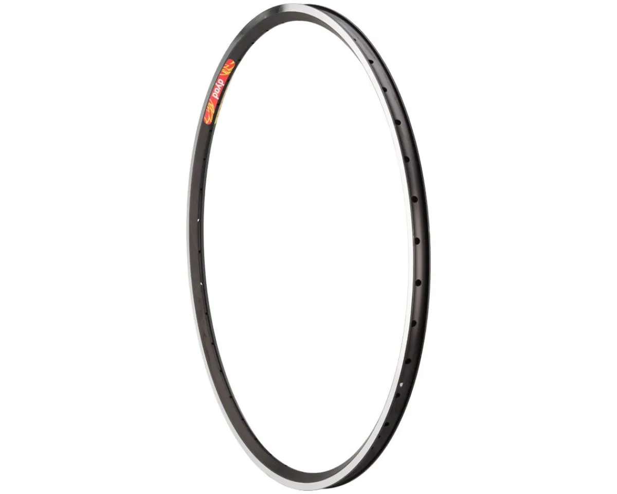 Velocity Wheels & Parts|Dyad Rim w/ Machined Sidewalls (Black/Silver) (36H) (Presta) (700c)