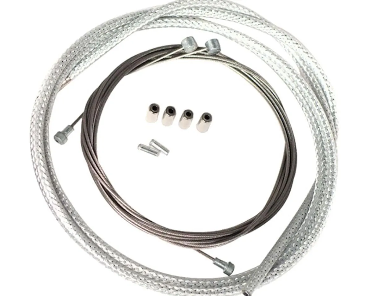 Velo Orange Cables & Housing|Metallic Braid Derailleur Cable Kit (Silver) (1500/2100mm)