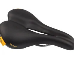 Velo Saddles & Seats|Plush Pump Men's Saddle (Black) (Steel Rails) (179mm)