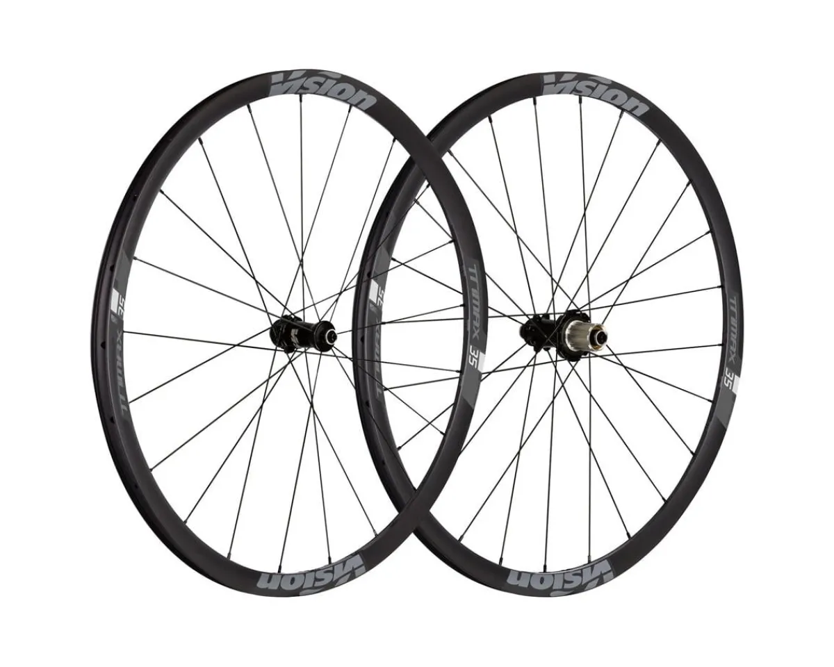 Vision Wheels & Parts|TriMax 35 TL Wheelset (Black) (Centerlock) (Shimano HG 11/12) (700c) (12 x 100/142mm) (Tubeless)
