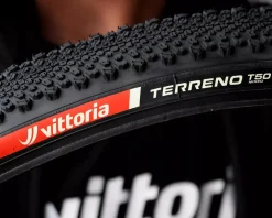 Vittoria Tires|Holiday Shopping|Terreno T50 Mixed Gravel Sport Tire (Black) (700c) (40mm) (Non-Folding Wire Bead)