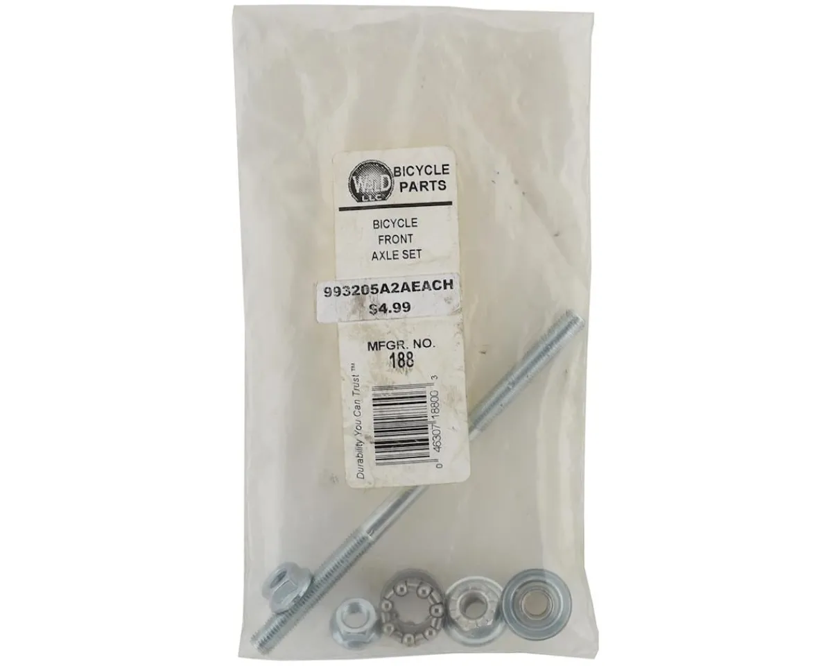 Wald Wheels & Parts|#188 Front Axle Set (Silver) (5/16" x 5-1/2") (24TPI)