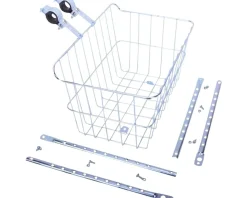 Wald Racks, Fenders, & Trailers|1512 Front Basket (Silver) (w/ Adjustable Legs)