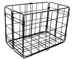Wald Racks, Fenders, & Trailers|582 Side-Mount Folding Rear Basket (Black)