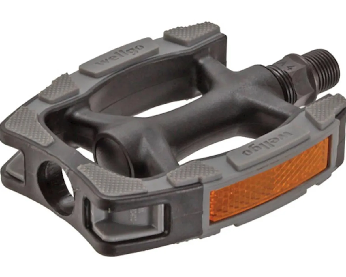 Wellgo Pedals & Cleats|C097 City Resin Pedals (Black/Grey)