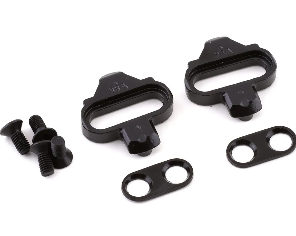 Wellgo Shoes|Pedals & Cleats|Clipless Cleats for SPD Style Pedals (Black) (98A) (4°)