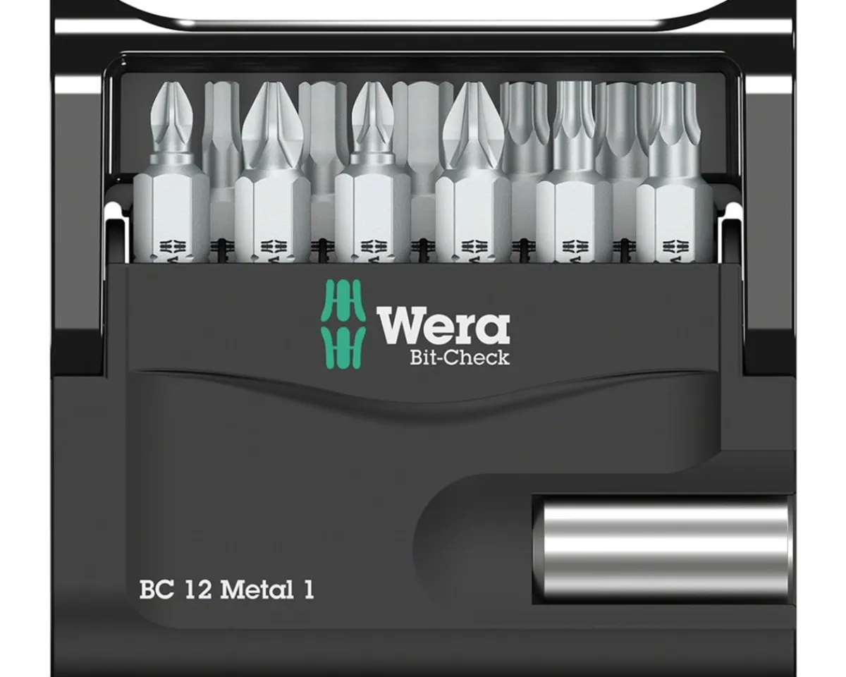 Wera Tools|Bit-Check 12 Metal 1 Bit Holder & Bit Set (1/4" Drive)