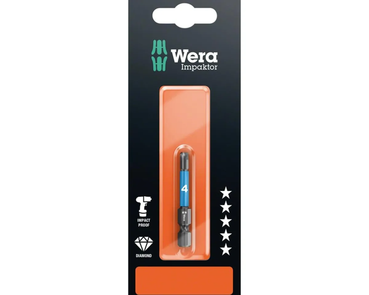 Wera Tools|840/1 IMP DC Impaktor Hex Bit (4mm)