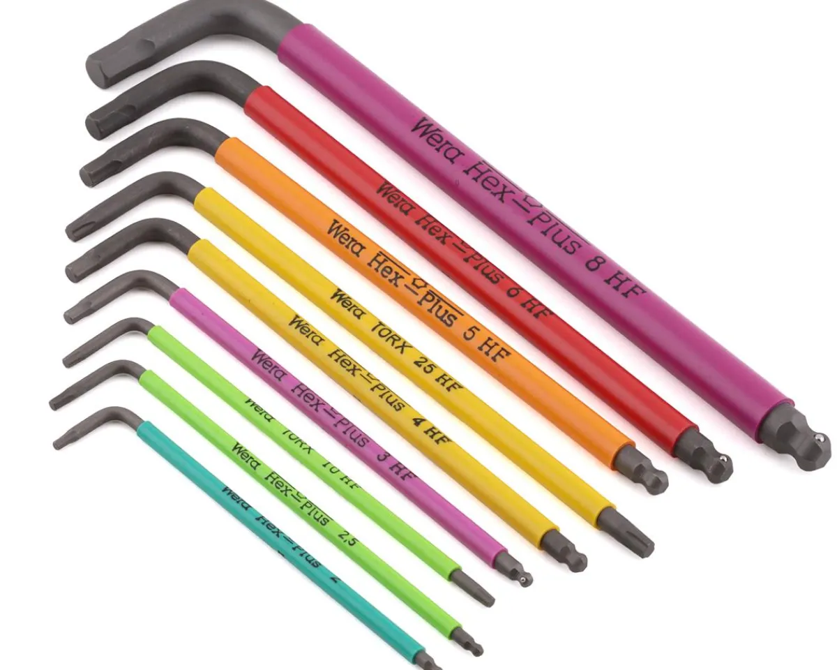 Wera Tools|Holiday Shopping|Multicolor Hex & Torx L-Key Wrench Bicycle Set (Metric)
