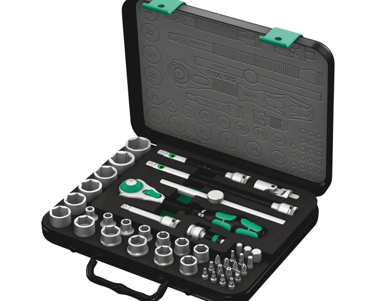 Wera Tools|8100 SB 2 Zyklop Speed Ratchet Set (3/8" Drive) (Metric)
