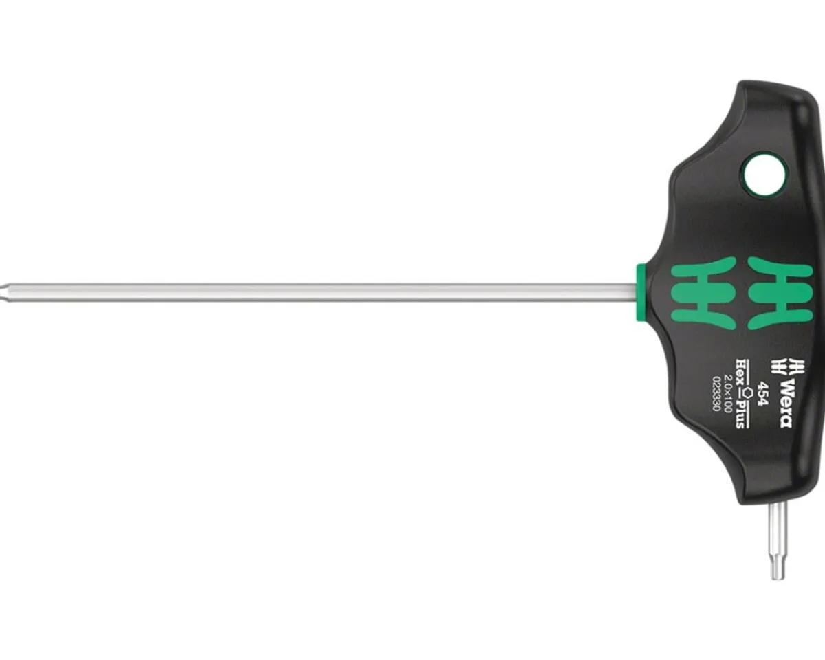 Wera Tools|454 T-Handle Hexagon Screwdriver (Hex-Plus) (100mm) (2mm)