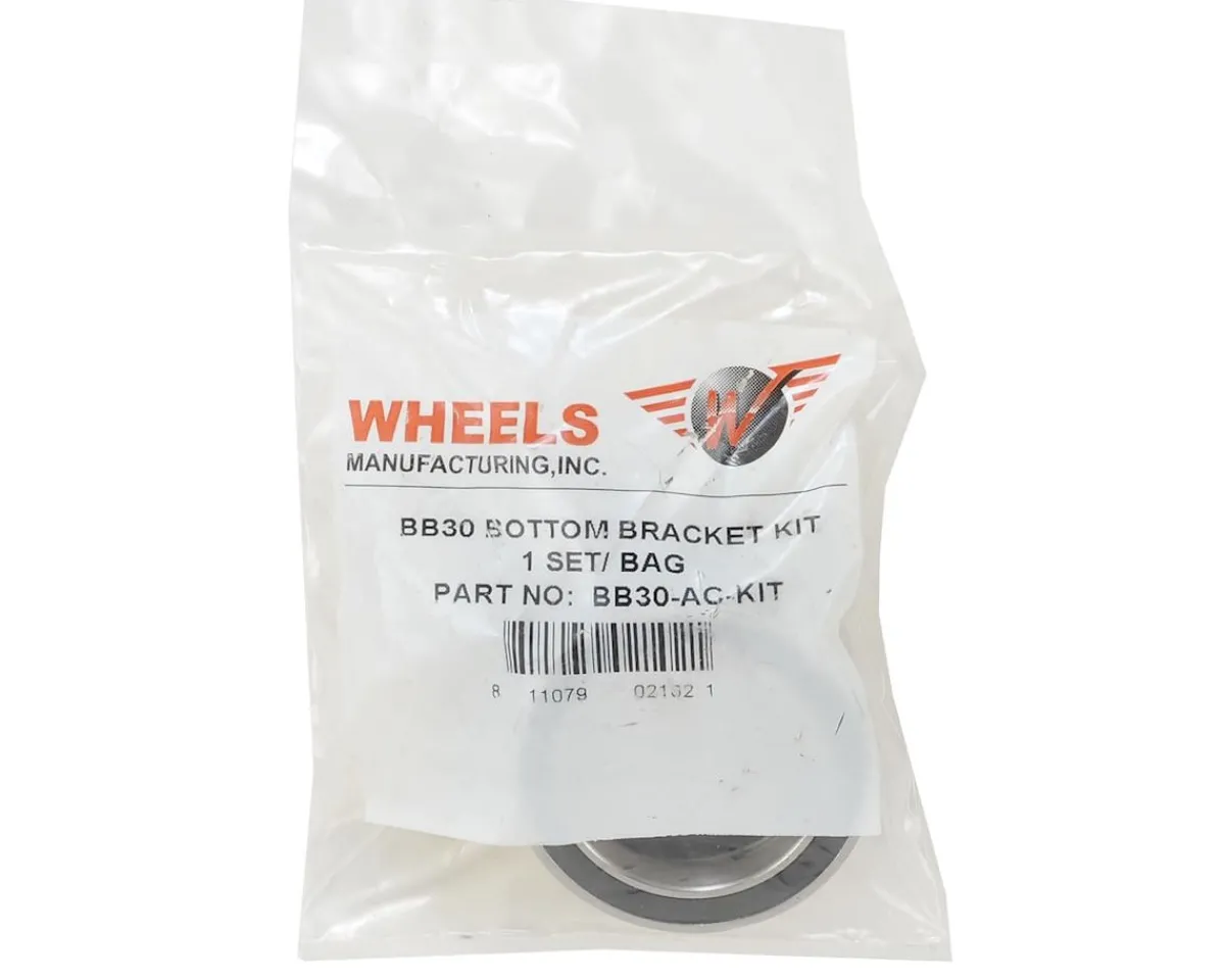 Wheels Manufacturing Bearings|Bottom Brackets & Parts|Angular Contact Bottom Bracket Bearing & Clip Kit (BB30) (30mm Spindle)