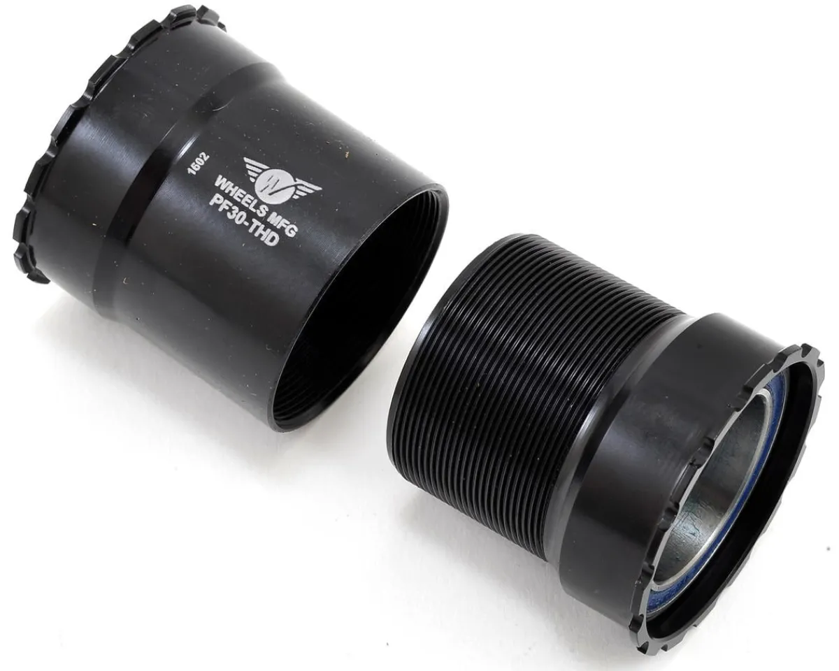 Wheels Manufacturing Bottom Brackets & Parts|Bottom Bracket (Black) (PF30) (30mm Spindle)