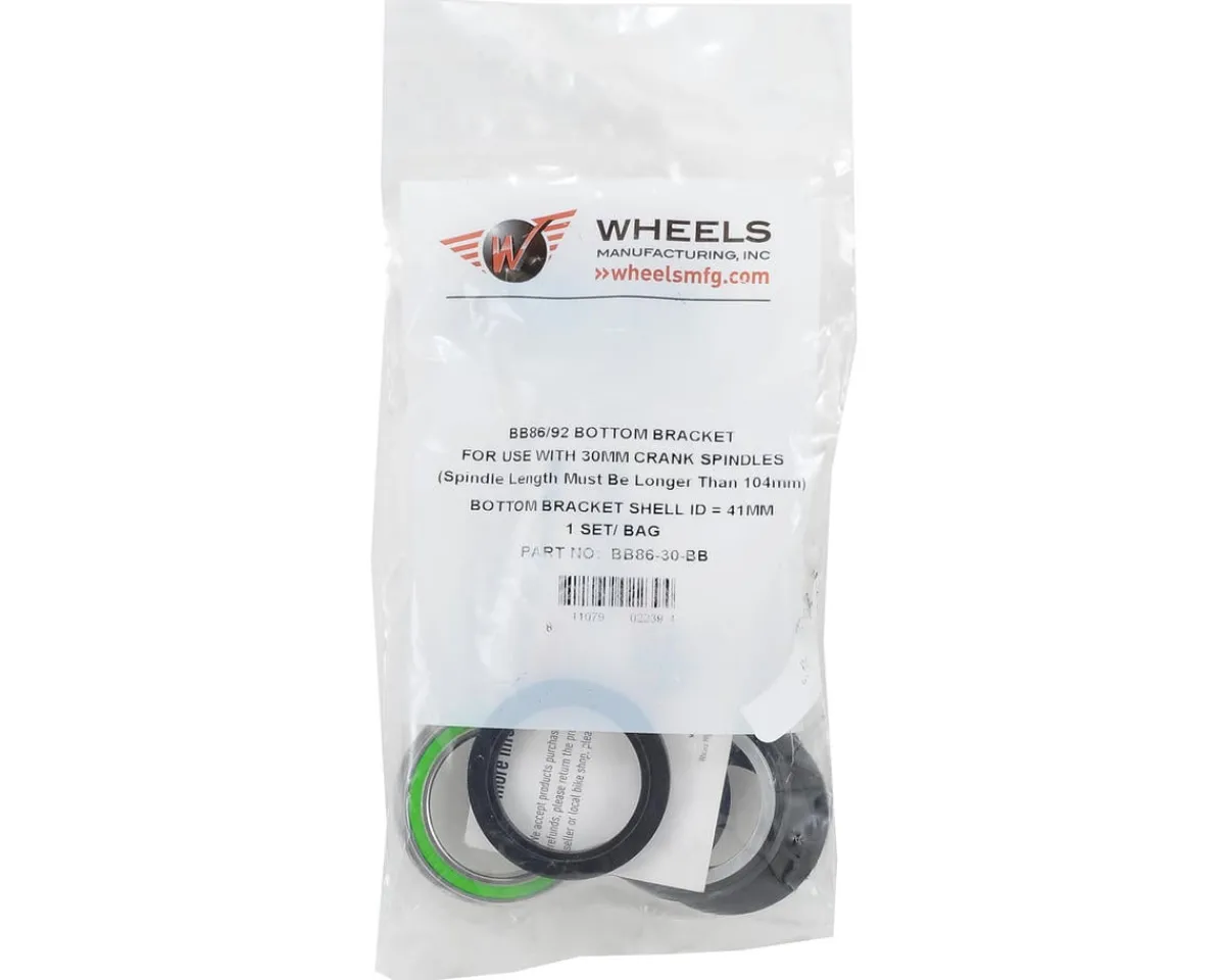 Wheels Manufacturing Bottom Brackets & Parts|Bottom Bracket (Silver) (BB86/92) (104mm+) (30mm/386EVO Spindle)