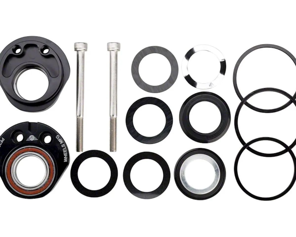 Wheels Manufacturing Bottom Brackets & Parts|Eccentric Bottom Bracket (Black) (PF30) (24mm Spindle) (Single Speed)