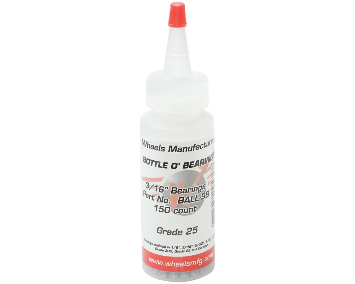 Wheels Manufacturing Wheels & Parts|Bearings|Grade 25 3/16" Loose Ball Bearing (Bottle of 150)