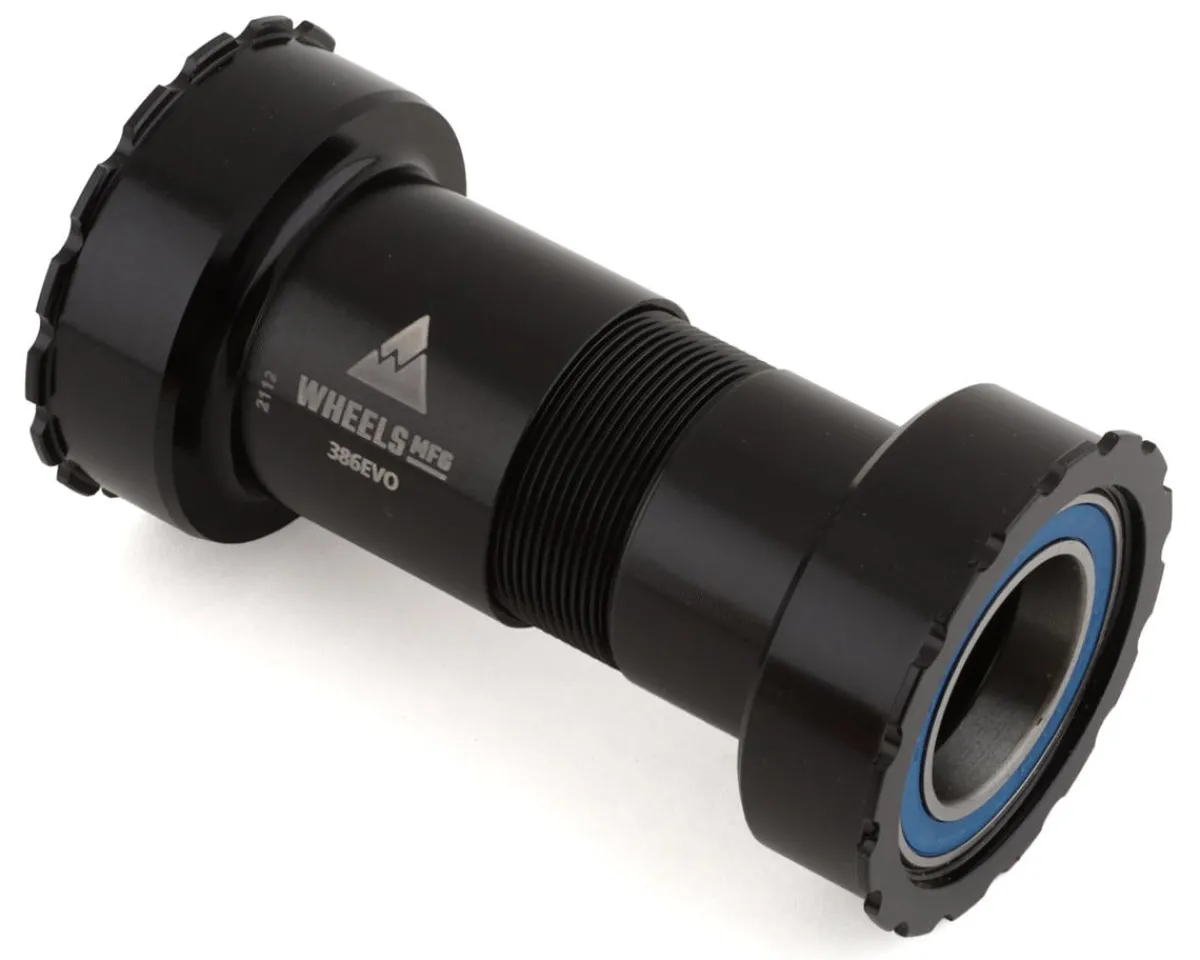 Wheels Manufacturing Bottom Brackets & Parts|24mm Bottom Bracket (Black) (BB386 EVO) (ABEC-3 Bearings)