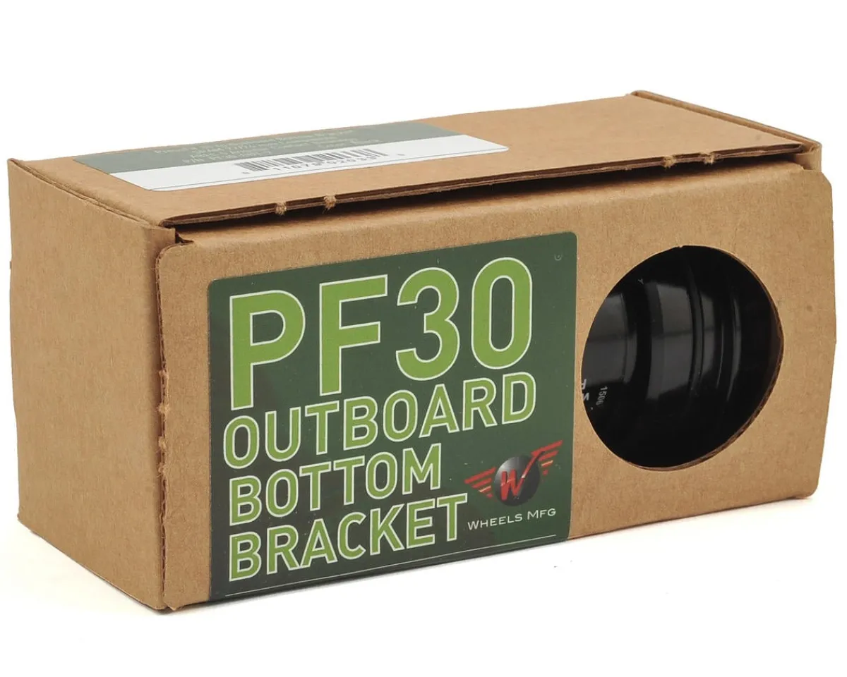 Wheels Manufacturing Bottom Brackets & Parts|Outboard Bottom Bracket (Black) (PF30) (68/73mm) (SRAM GXP Spindle) (Angular Contact Bearings)