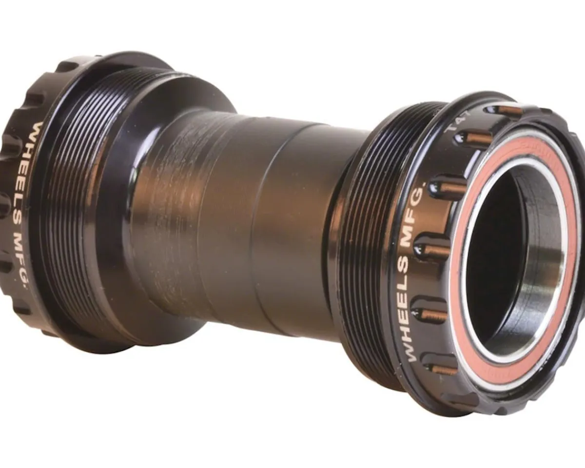 Wheels Manufacturing Bottom Brackets & Parts|Outboard Bottom Bracket (Black) (T47) (30mm Spindle) (Angular Contact Bearings)