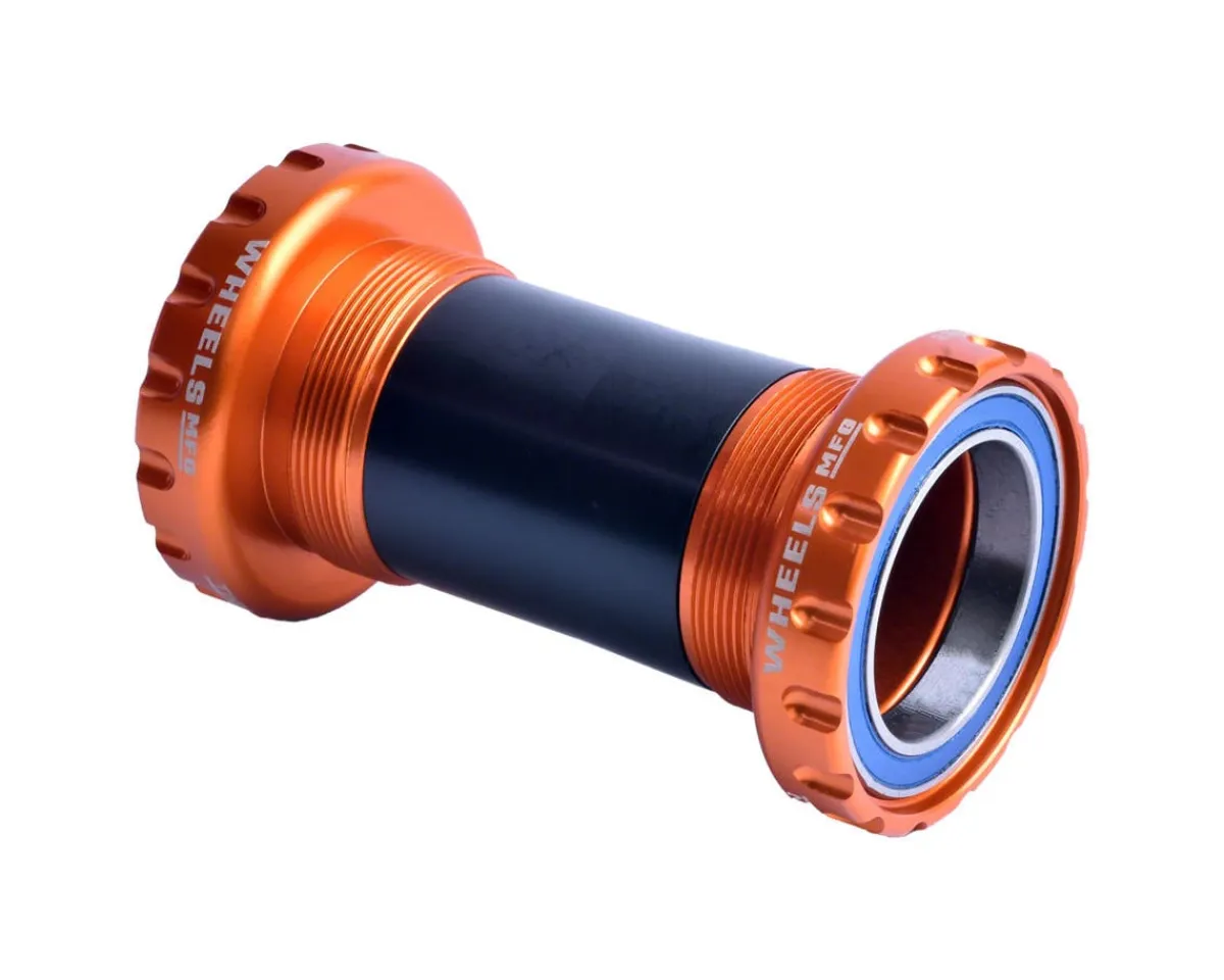 Wheels Manufacturing Bottom Brackets & Parts|Threaded External ABEC-3 Bottom Bracket (Orange) (BSA) (68/73/100) (SRAM DUB)