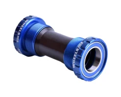 Wheels Manufacturing Bottom Brackets & Parts|Threaded External ABEC-3 Bottom Bracket (Blue) (BSA) (68/73) (24mm/Shimano Spindle)