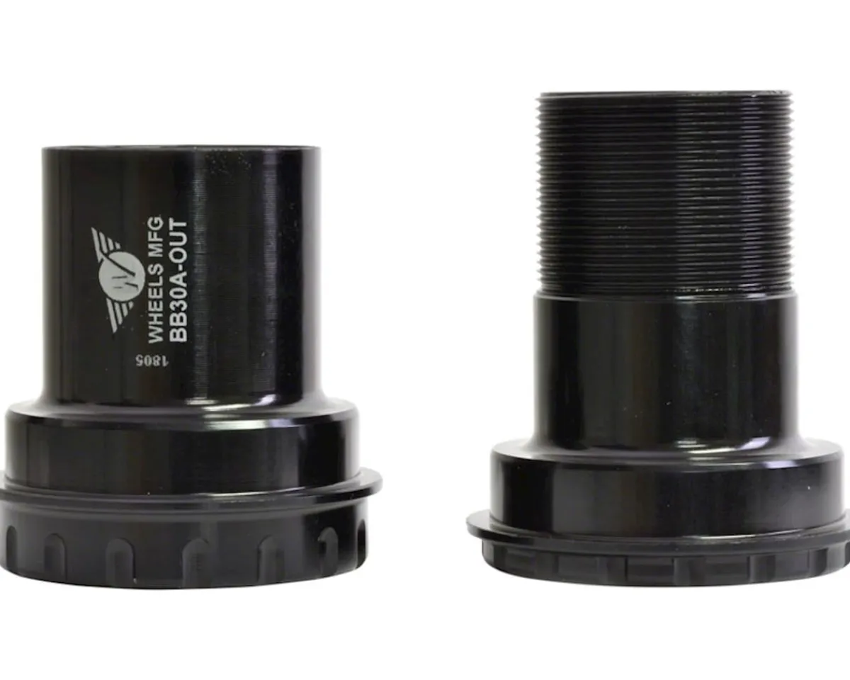 Wheels Manufacturing Bottom Brackets & Parts|Thread Together Bottom Bracket (Black) (BB30A) (24mm/Shimano Spindle)