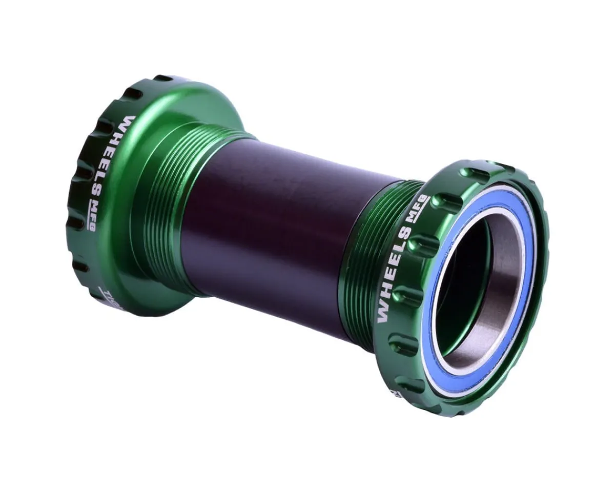 Wheels Manufacturing Bottom Brackets & Parts|Threaded External ABEC-3 Bottom Bracket (Green) (BSA) (68/73/100) (SRAM DUB)