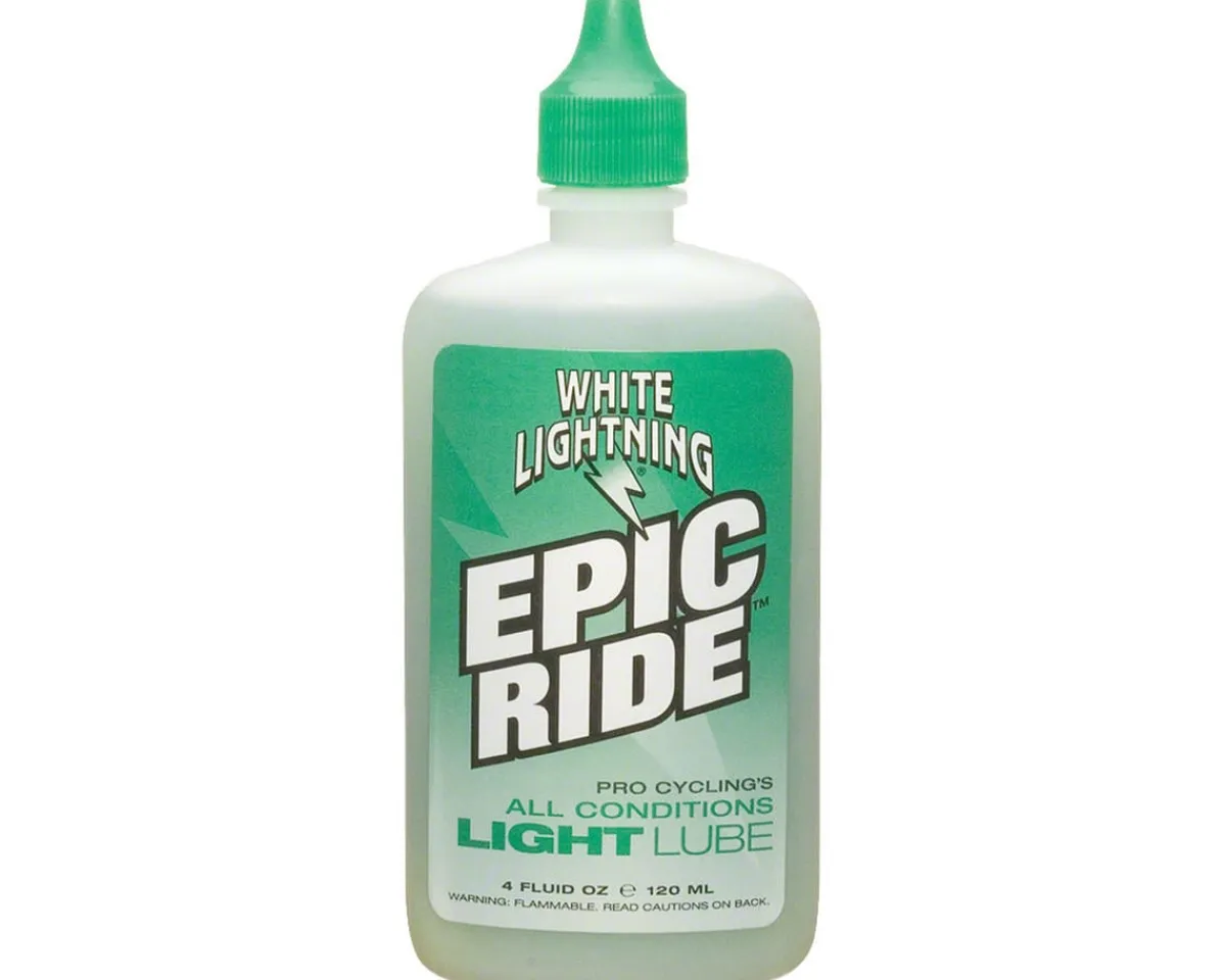 White Lightning Lubes, Greases, & Oils|Chains & Accessories|Epic Ride Chain Lubricant (Bottle) (4oz)