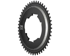 Wolf Tooth Components Chainrings & Accessories|Aero Chainring (Black) (Drop-Stop B) (Single) (46T) (For SRAM 107 BCD Cranksets)