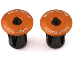 Wolf Tooth Components Handlebars|Alloy Bar End Plugs (Orange)