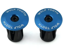 Wolf Tooth Components Handlebars|Alloy Bar End Plugs (Blue)