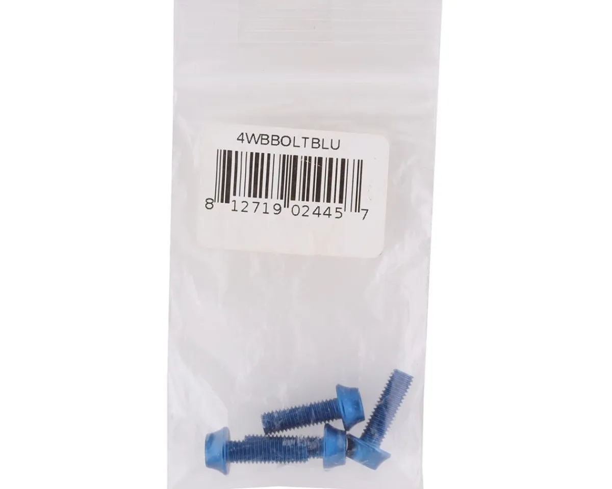 Wolf Tooth Components Bottle Cages & Mounts|Aluminum Bottle Cage Bolts (Blue) (4-Pack)