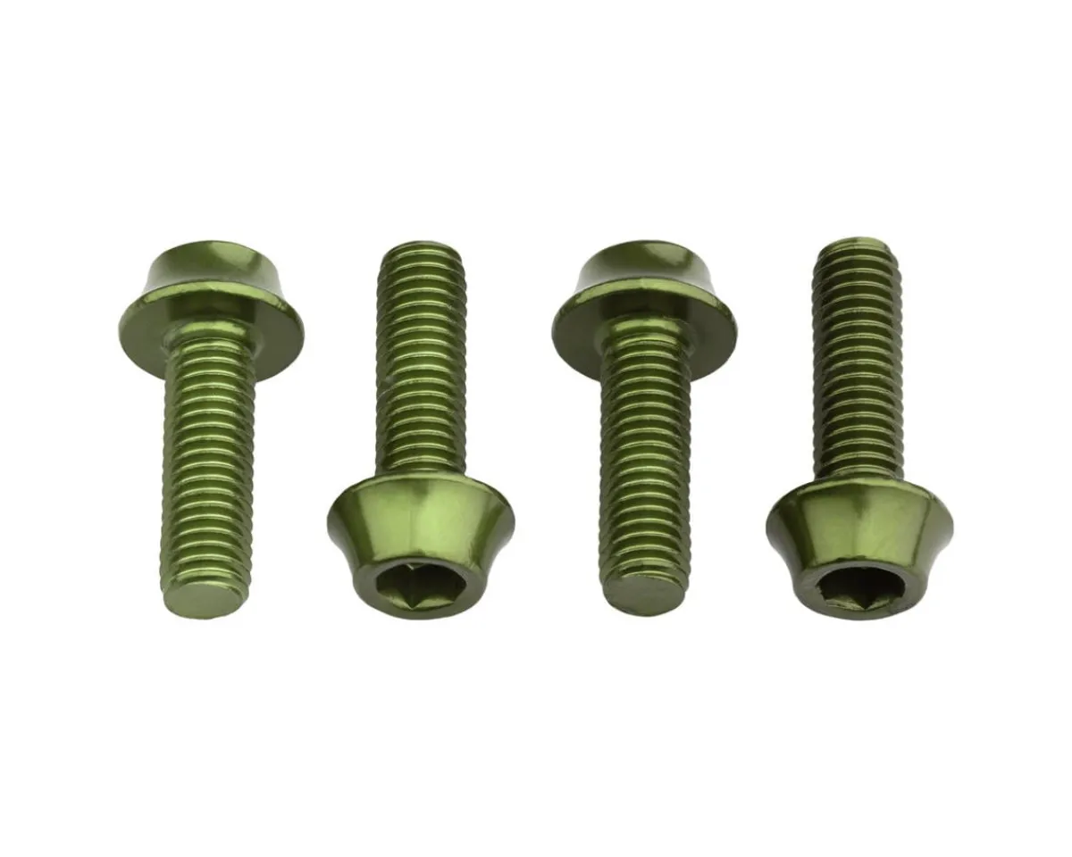 Wolf Tooth Components Bottle Cages & Mounts|Aluminum Bottle Cage Bolts (Olive) (4-Pack)