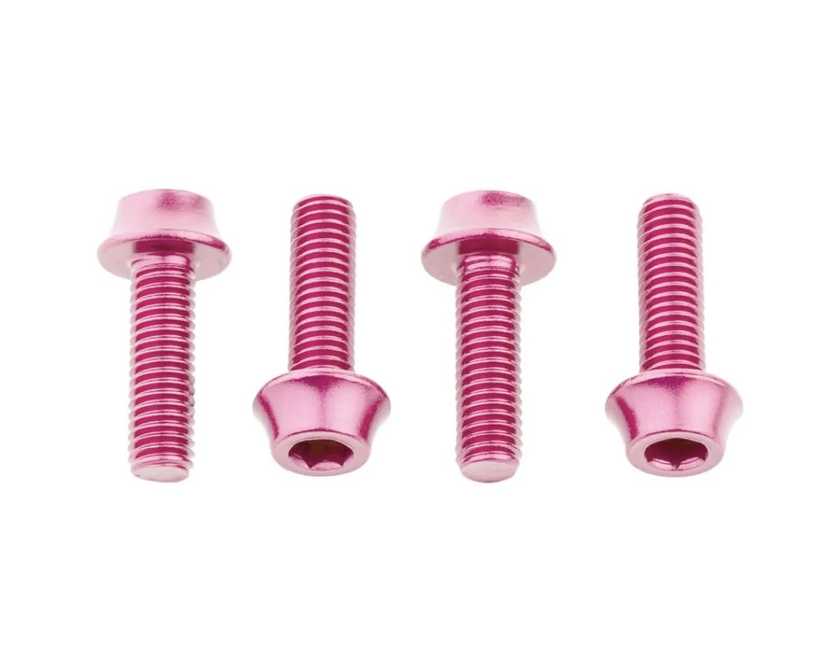 Wolf Tooth Components Bottle Cages & Mounts|Aluminum Bottle Cage Bolts (Pink) (4-Pack)