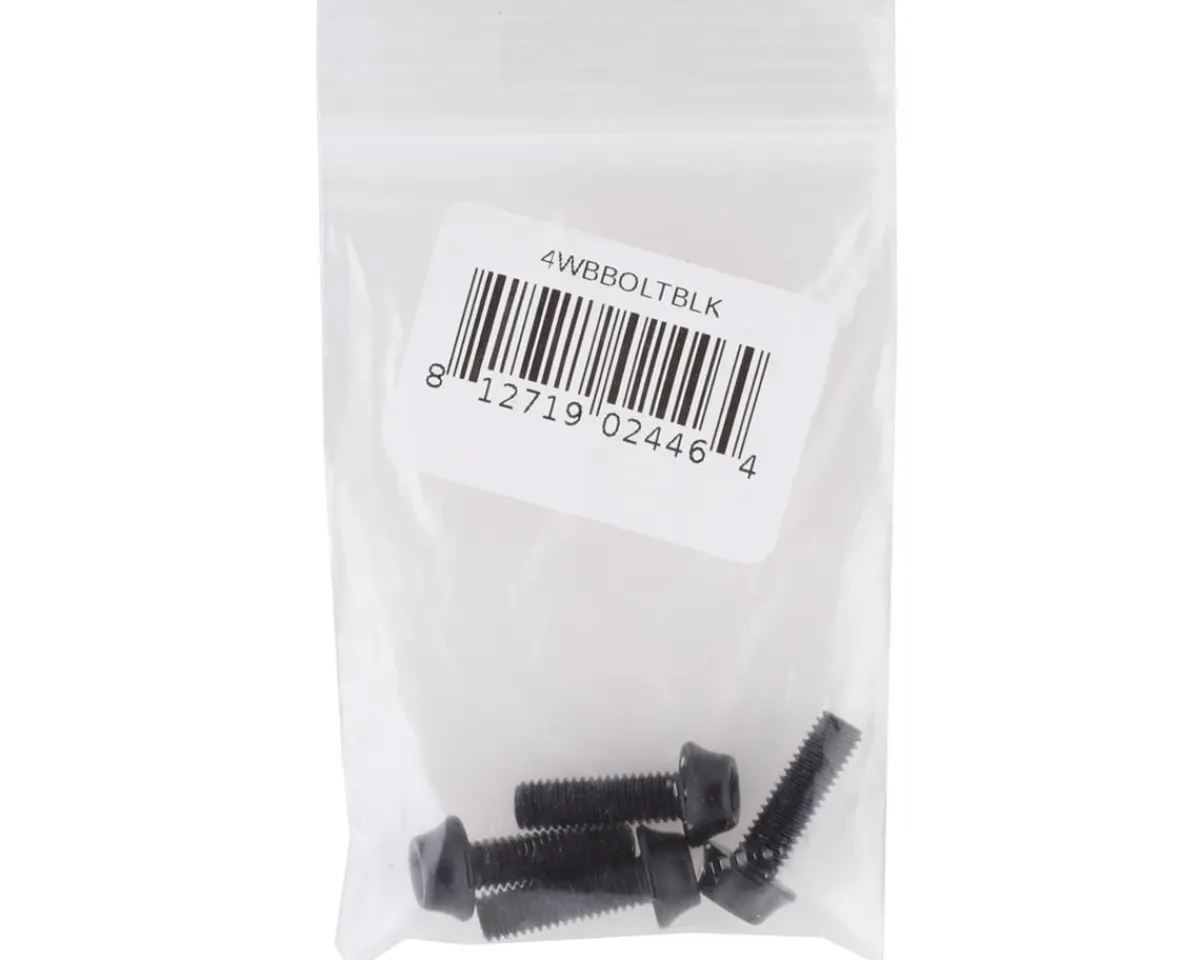 Wolf Tooth Components Bottle Cages & Mounts|Aluminum Bottle Cage Bolts (Black) (4-Pack)