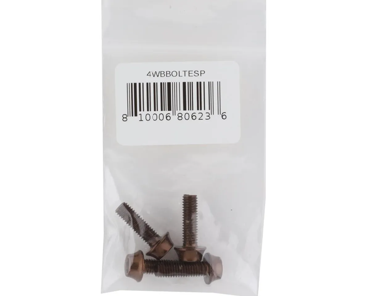 Wolf Tooth Components Bottle Cages & Mounts|Aluminum Bottle Cage Bolts (Espresso) (4-Pack)