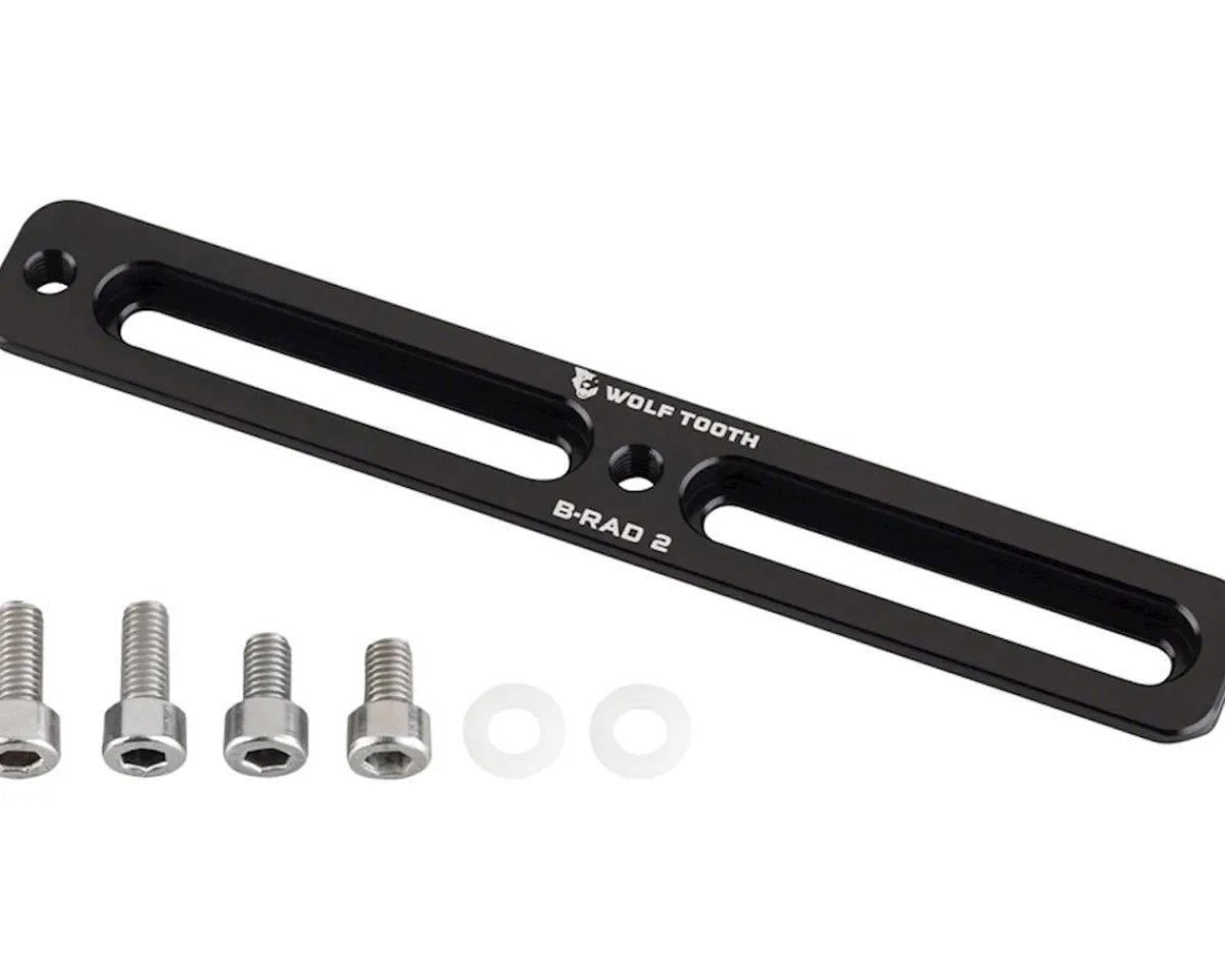 Wolf Tooth Components Bottle Cages & Mounts|B-RAD Mounting Bases (Black) (2 Slot)