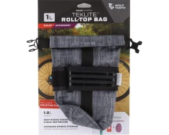 Wolf Tooth Components Bags & Packs|B-RAD TekLite Roll-Top Bag (Grey) (Bag, Strap & Mount Plate) (1L)