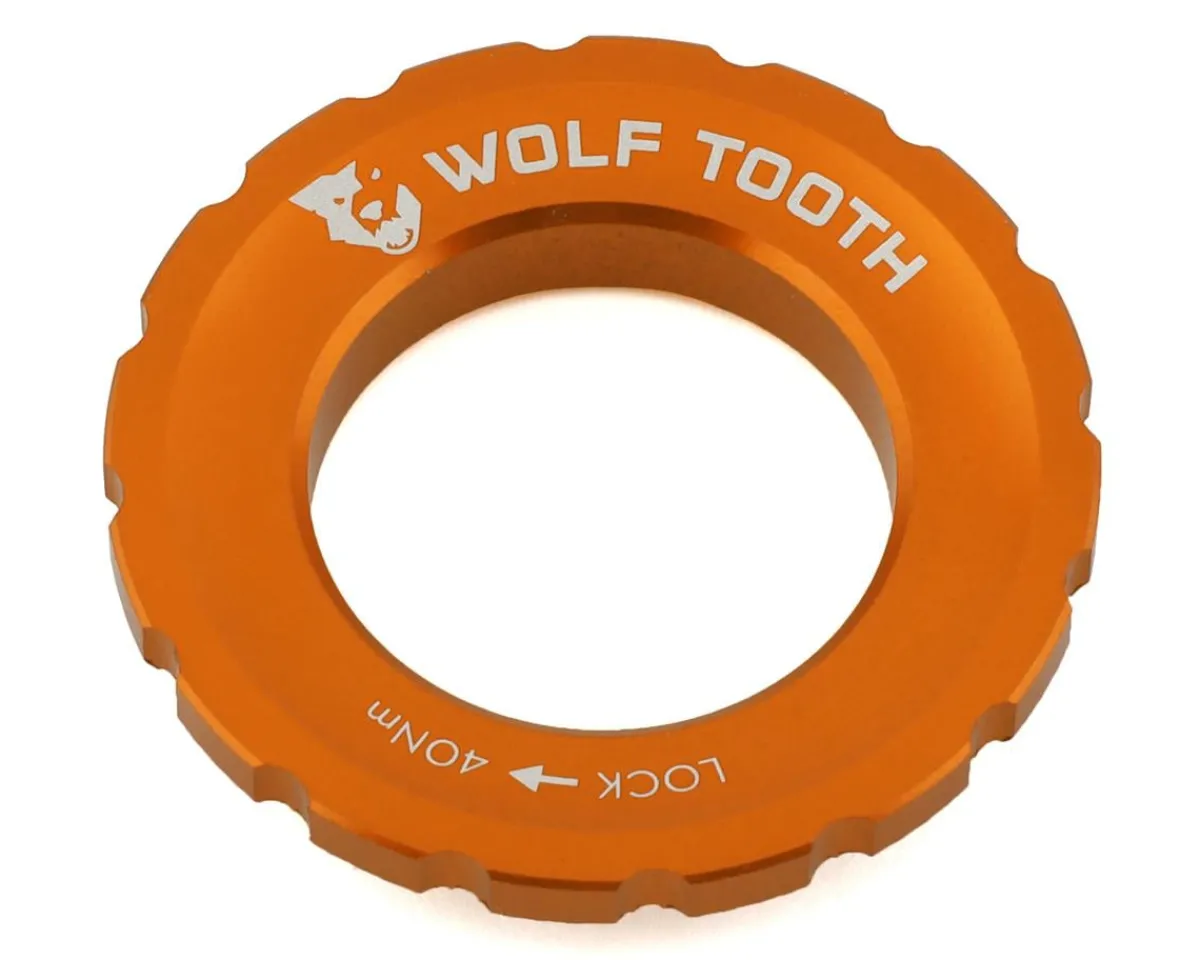 Wolf Tooth Components Brakes|Centerlock Rotor Lockring (Orange) (External Spline)