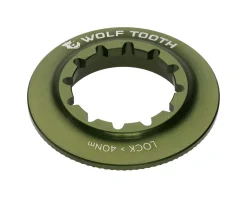 Wolf Tooth Components Brakes|Centerlock Rotor Lockring (Olive) (Internal Spline)