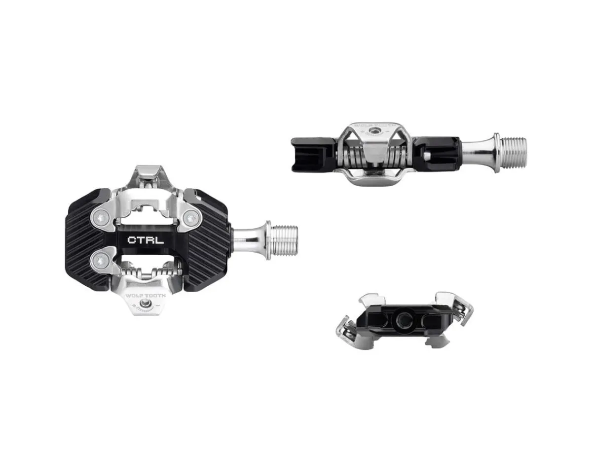 Wolf Tooth Components Pedals & Cleats|CTRL Trail Clipless Pedals (Black) (Shimano SPD)