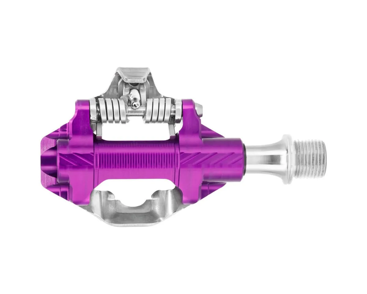 Wolf Tooth Components Pedals & Cleats|DEL Gravel Race Clipless Pedals (Ultraviolet Purple) (Shimano SPD)