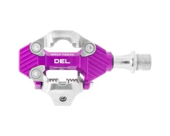 Wolf Tooth Components Pedals & Cleats|DEL Gravel Race Clipless Pedals (Ultraviolet Purple) (Shimano SPD)
