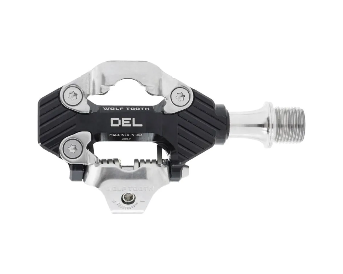 Wolf Tooth Components Pedals & Cleats|DEL Gravel Race Clipless Pedals (Black) (Shimano SPD)