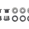Wolf Tooth Components Chainrings & Accessories|Dual Hex Fitting Chainring Bolts (Gunmetal) (6mm) (5 Pack) (For 1x Use)