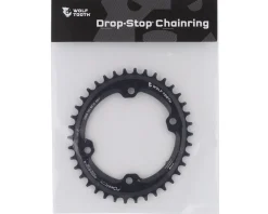 Wolf Tooth Components Chainrings & Accessories|Replacement Parts|Elliptical Chainring (Black) (110mm Shimano Asym. BCD) (Drop-Stop B) (Single) (38T) (GRX)