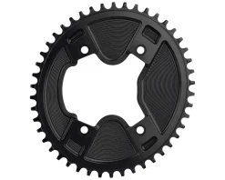 Wolf Tooth Components Chainrings & Accessories|Replacement Parts|Elliptical Aero Chainring (Black) (GRX 800 Series) (Drop-Stop ST) (Single) (46T) (110mm Shimano Asym. BCD)